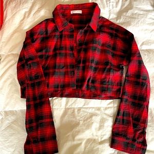 Flannel Crop Top